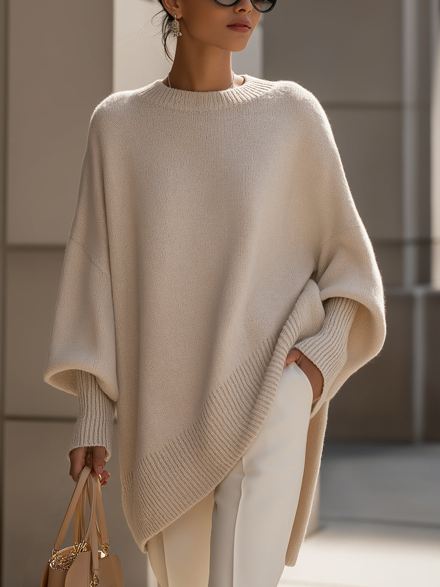 Niva Oversized Knit Poncho Sweater