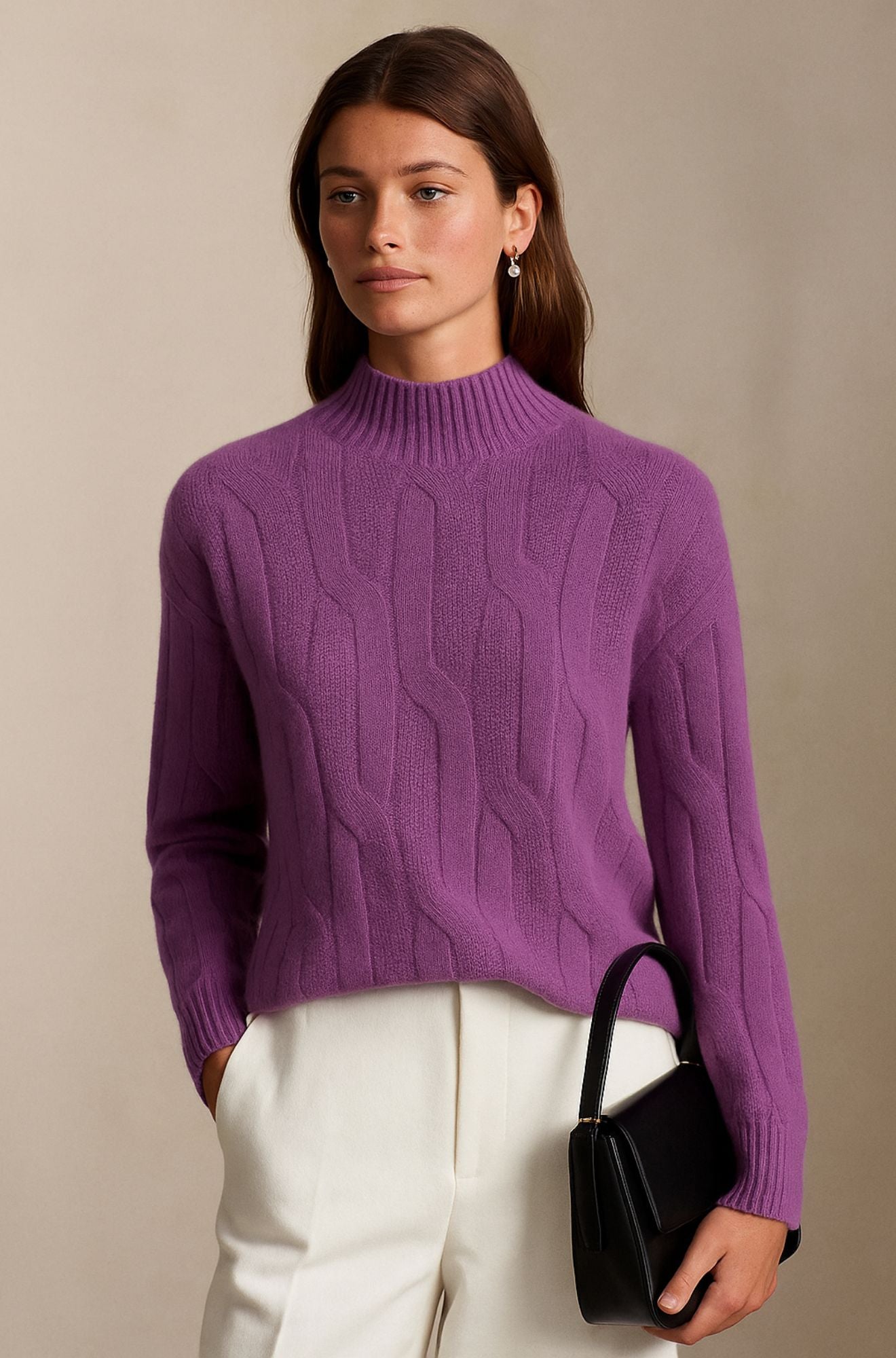 Rowen Hart - The Soft Weave Cashmere Mock