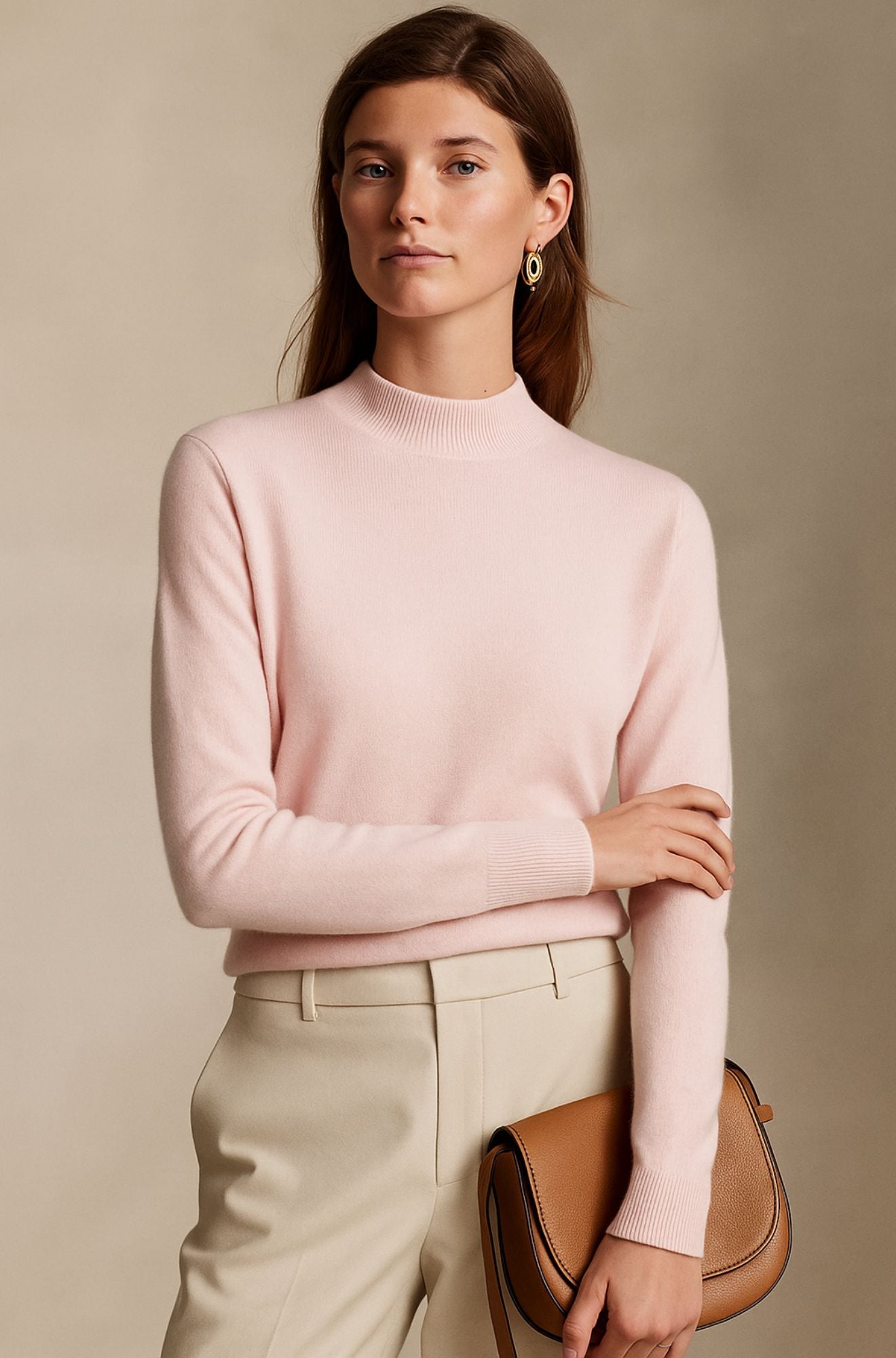 Esmere & Co - The Pure Cashmere Mist Mock Neck