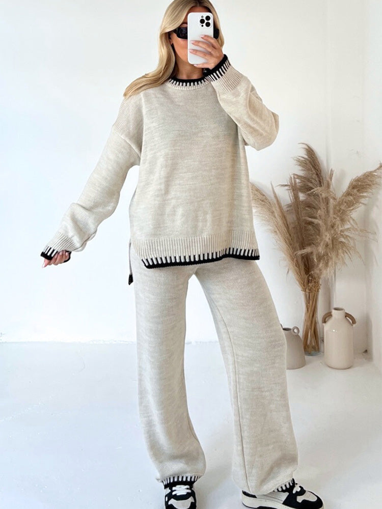 Cuddle I Cozy Contrast Knit Co‑Ord