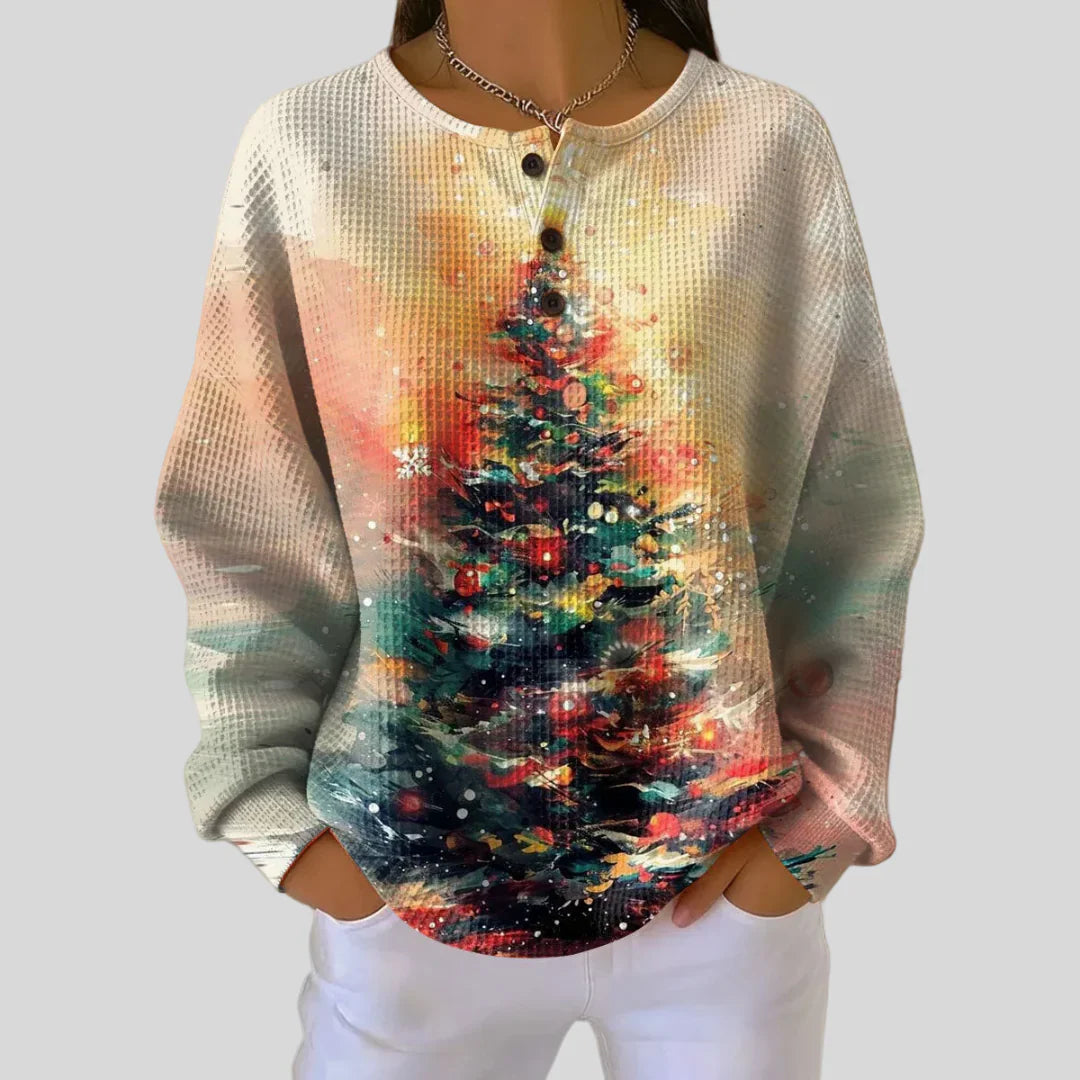 Ella | Sweater with Christmas Tree and Coziness