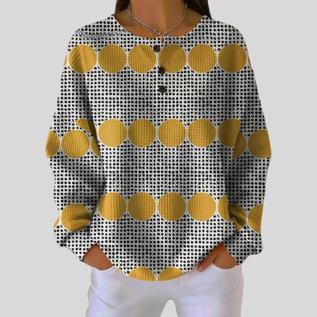 Thyra | Vintage Sweater with Geometric Pattern