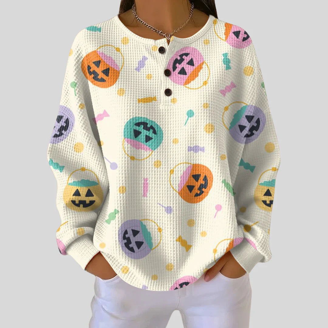 Liv | Soft Sweater with Christmas Tree Motif