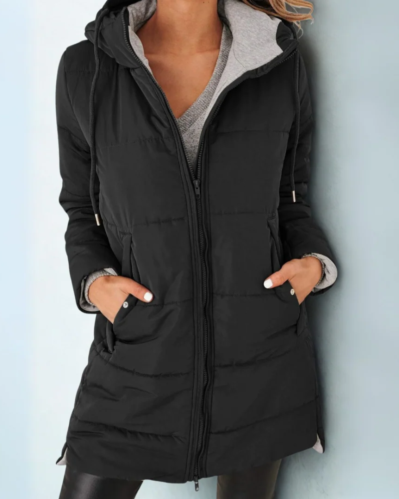 MEREVA - Casual Hooded Puffer Down Jacket