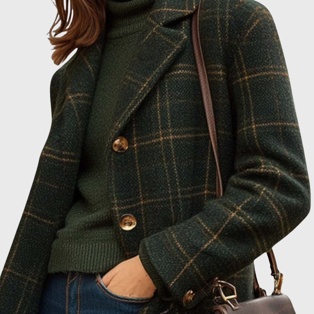 Charlotte | Classic Wool Check Coat