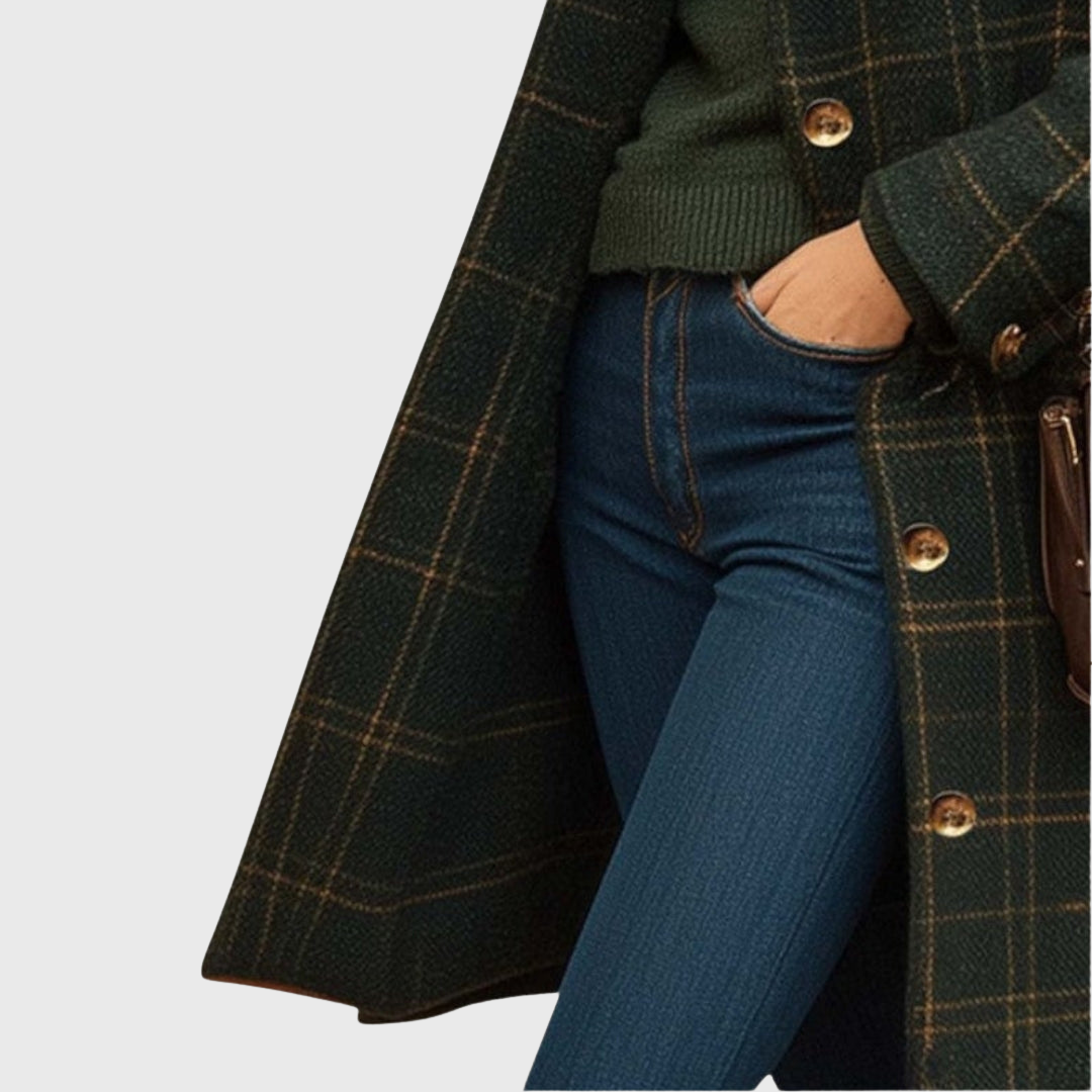 Charlotte | Classic Wool Check Coat
