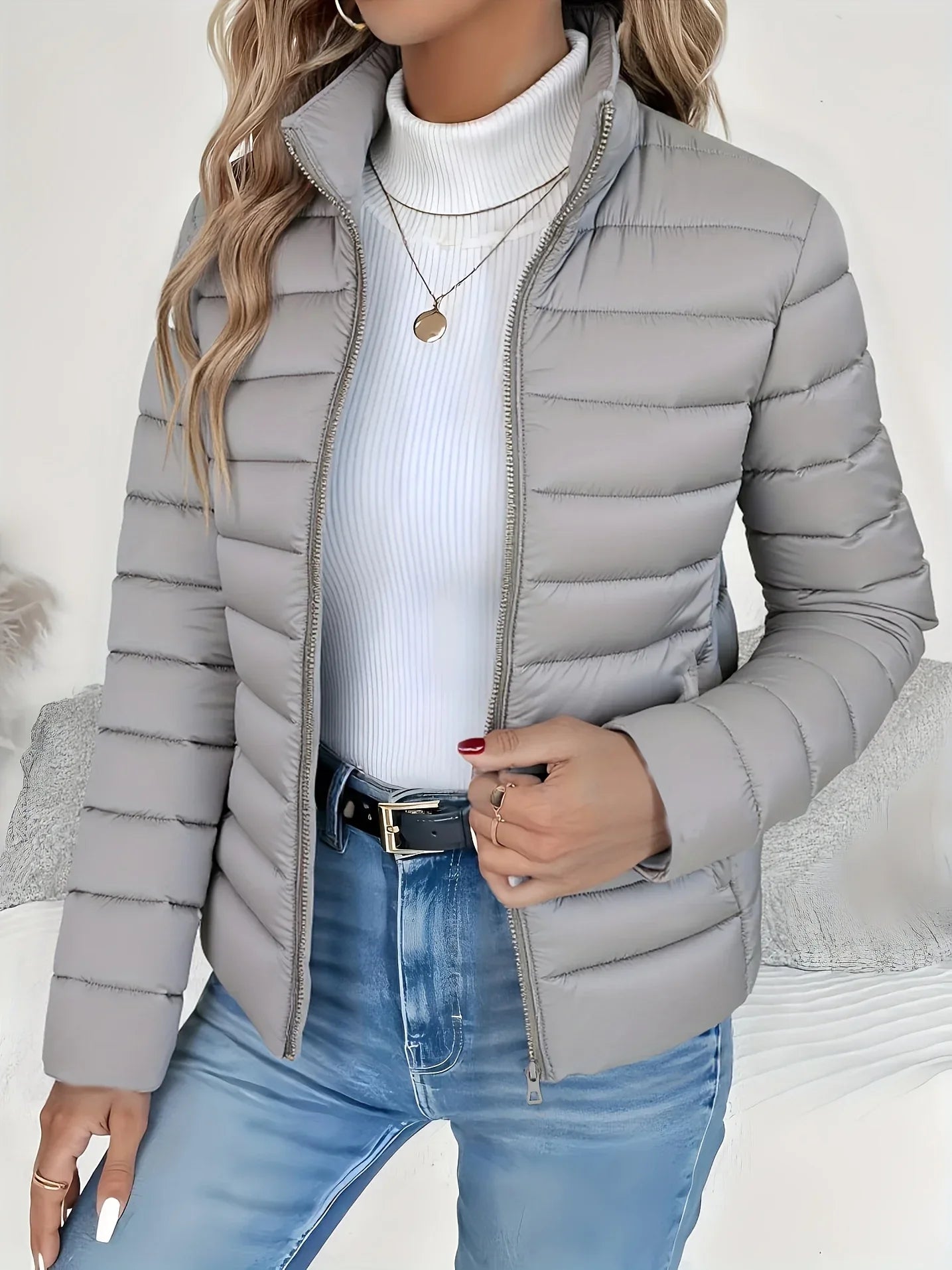 Nalia – Quilted High-Neck Jacket