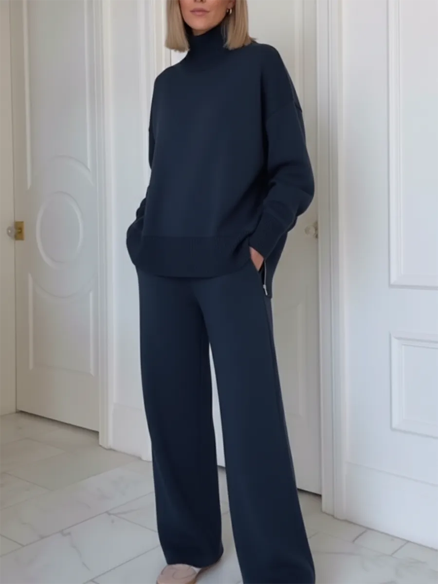 Holla I Top Straight Pants Two-Piece Set