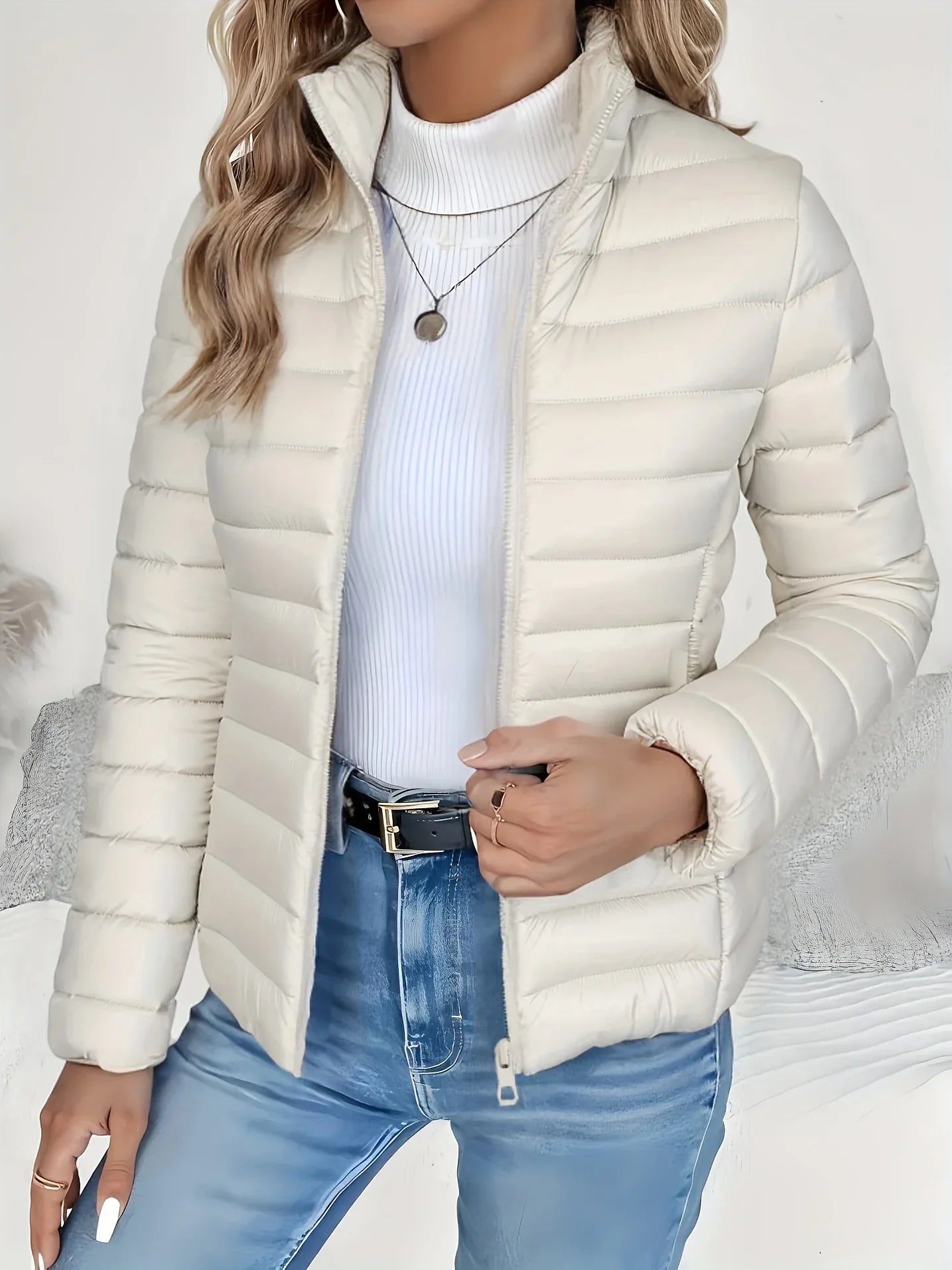 Nalia – Quilted High-Neck Jacket