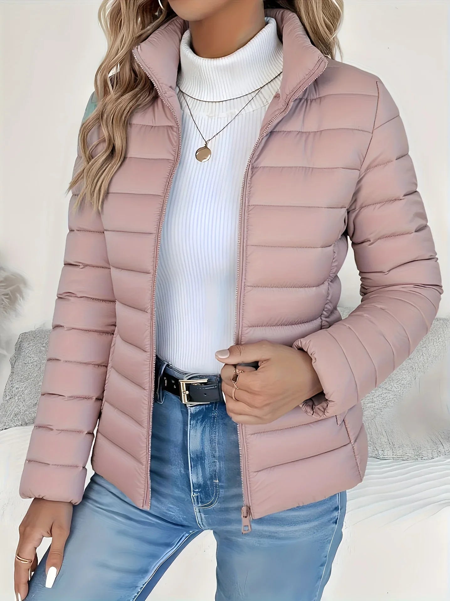 Nalia – Quilted High-Neck Jacket