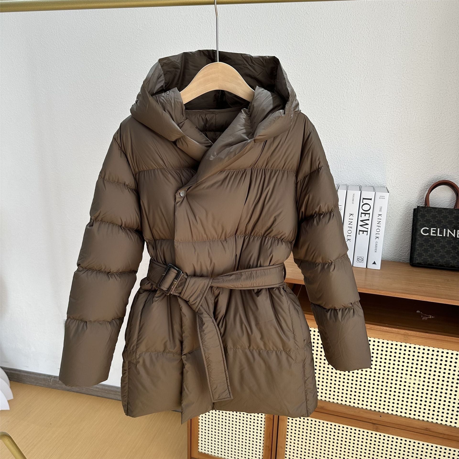 Luna - Belted Quilted Hooded Jacket