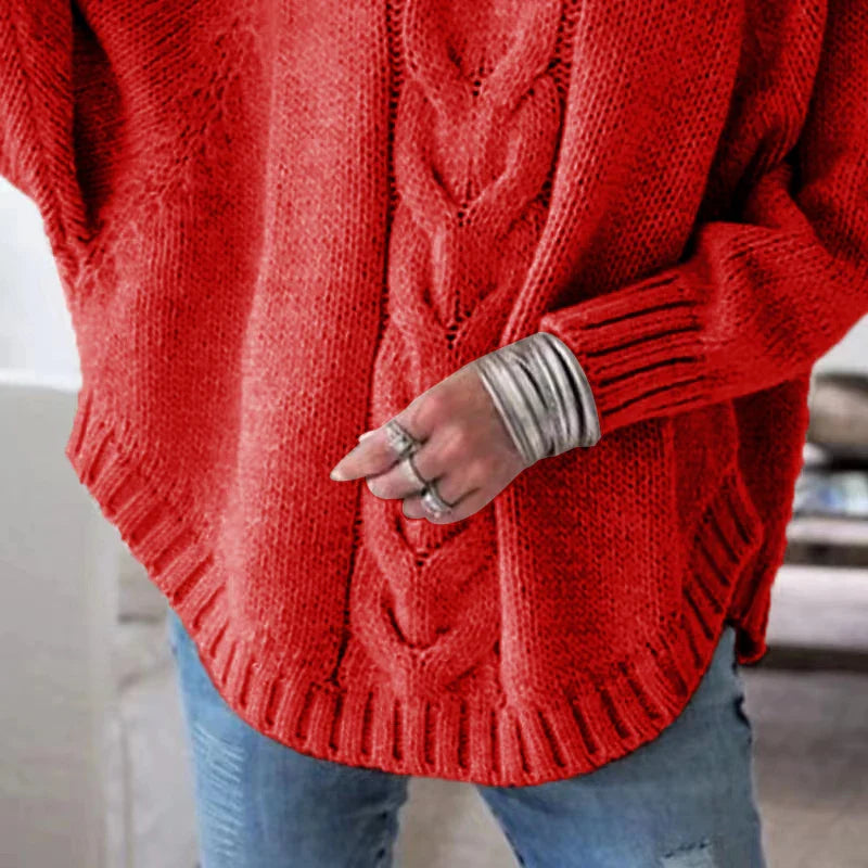 Annora London | Cashmere Cable Knit Poncho Sweater