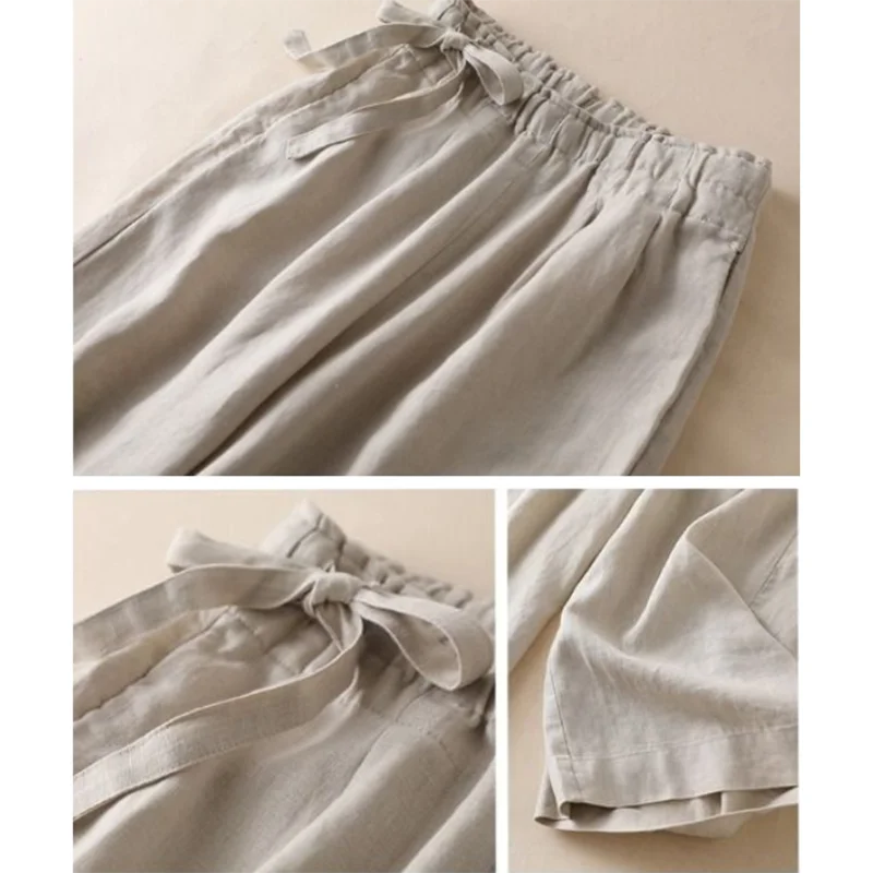 FIORENZA VALENTINA LINEN PALAZZO TROUSER