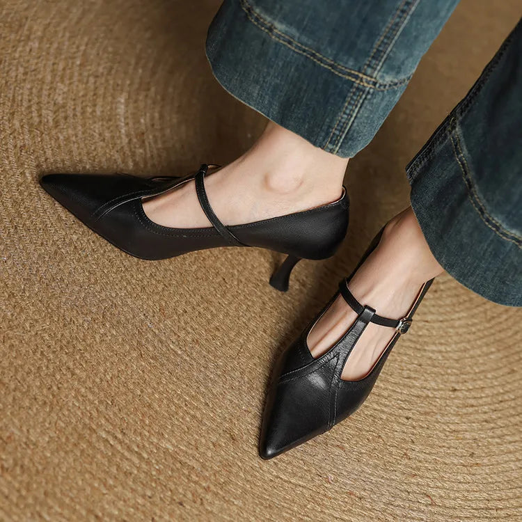 Katrina Genuine Leather Heels