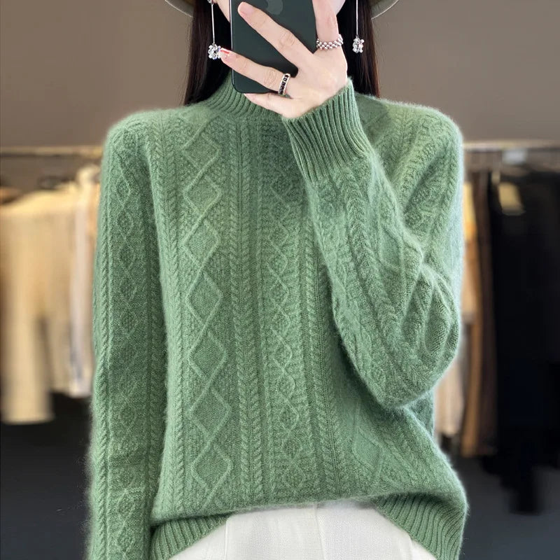 Clarisse London | Cashmere Patterned Knit Sweater