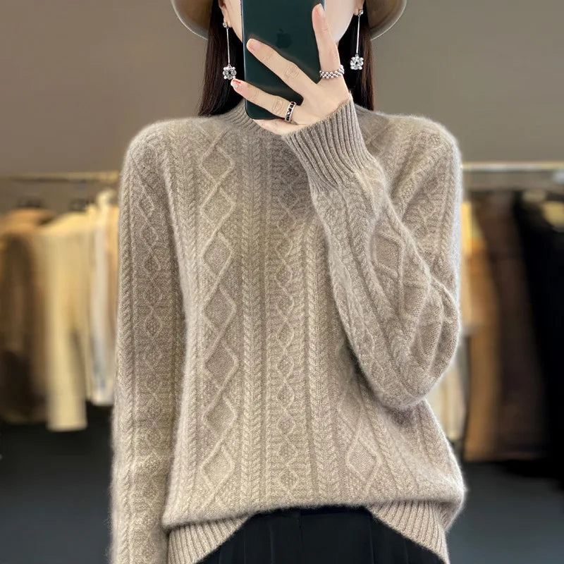 Clarisse London | Cashmere Patterned Knit Sweater