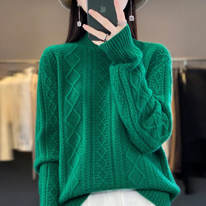 Clarisse London | Cashmere Patterned Knit Sweater