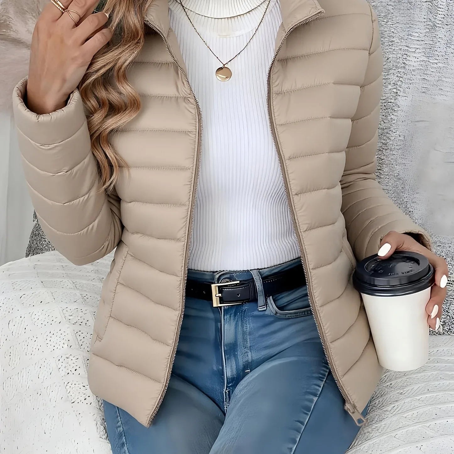 Nalia – Quilted High-Neck Jacket