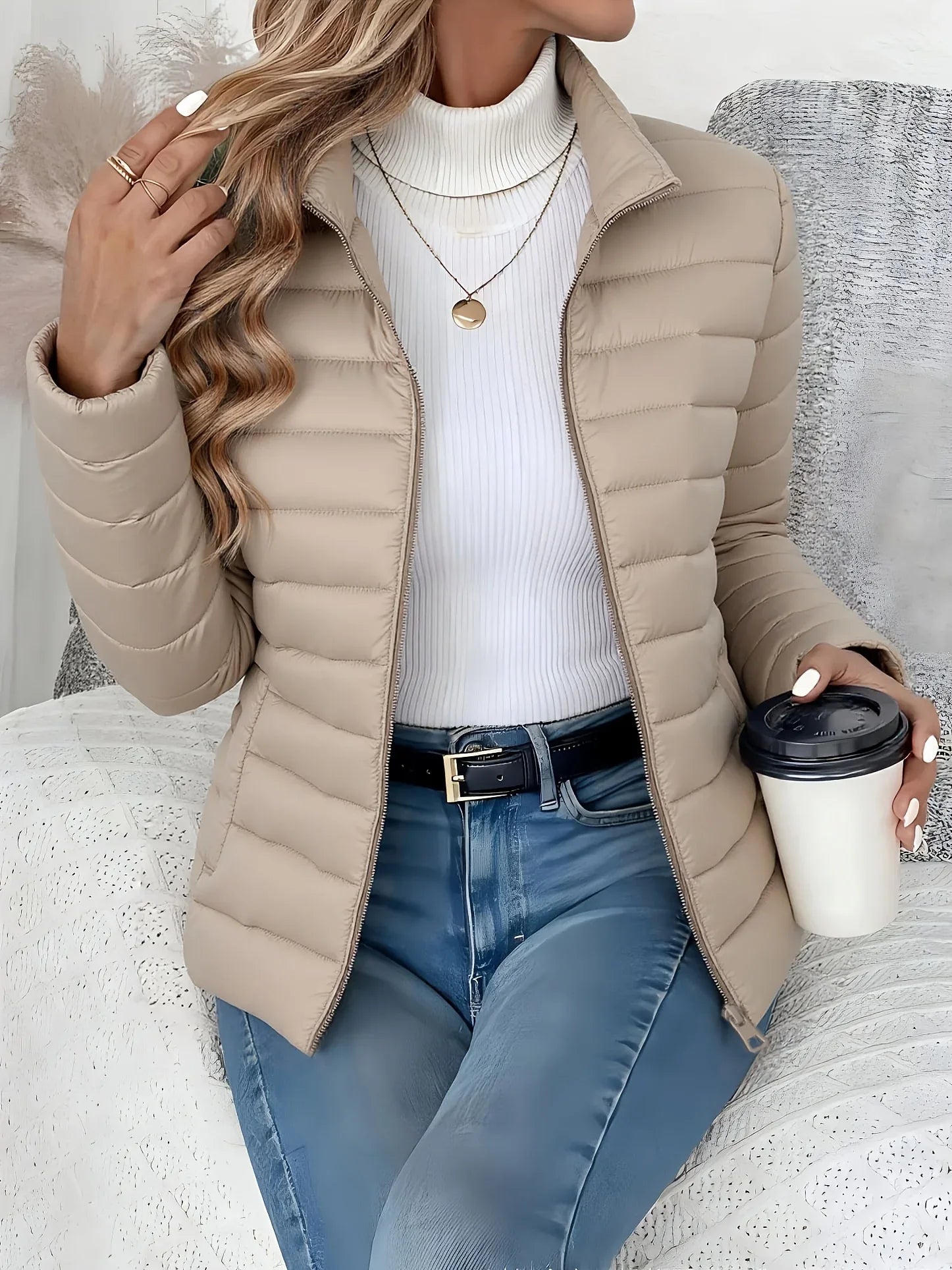 Nalia – Quilted High-Neck Jacket