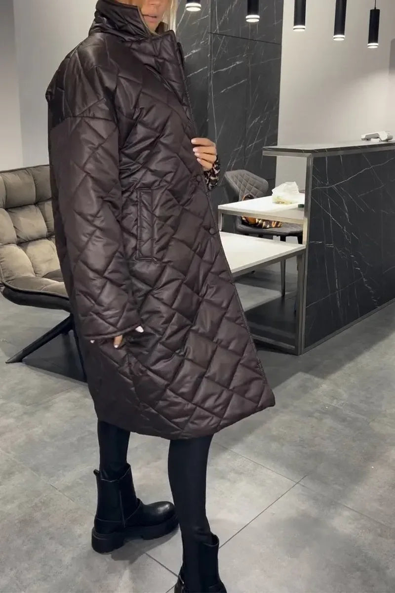 Joanna | Reversible Coat with Leopard Lining