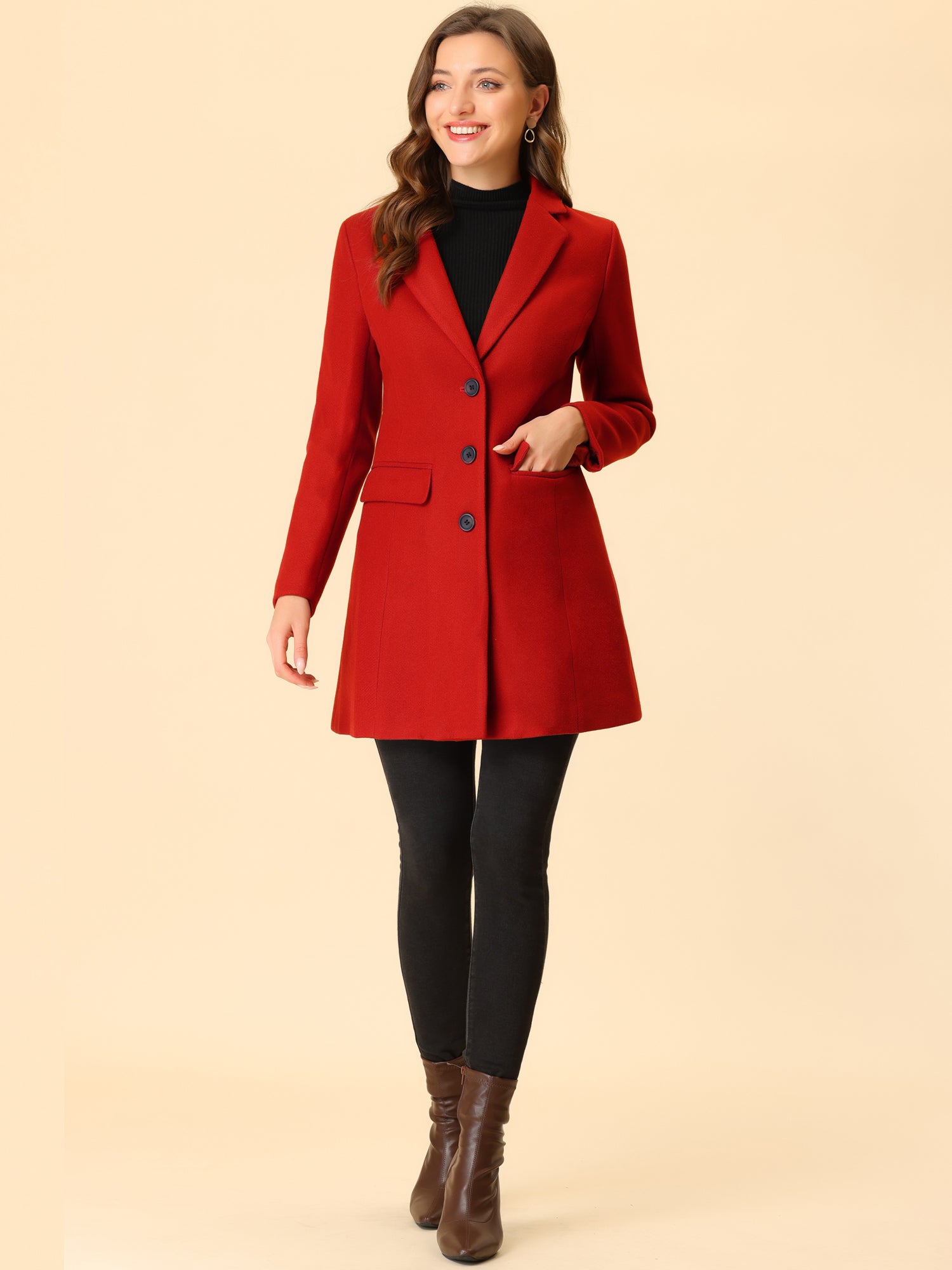 Wool Coat | Classic Cut with Collar