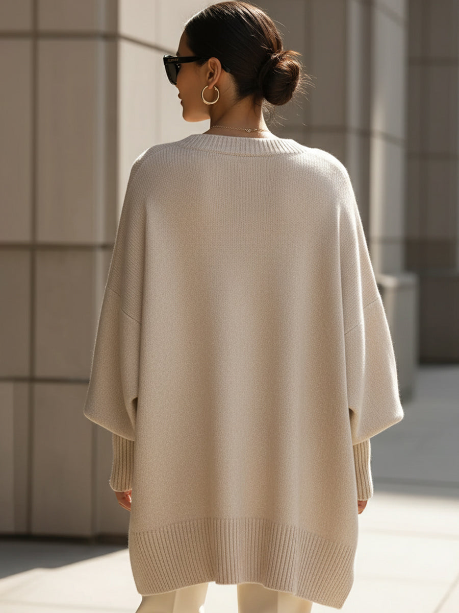 Niva Oversized Knit Poncho Sweater