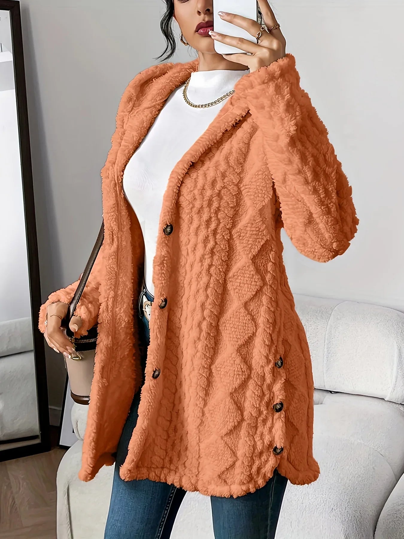 Aria – Cozy Argyle Knit Coat
