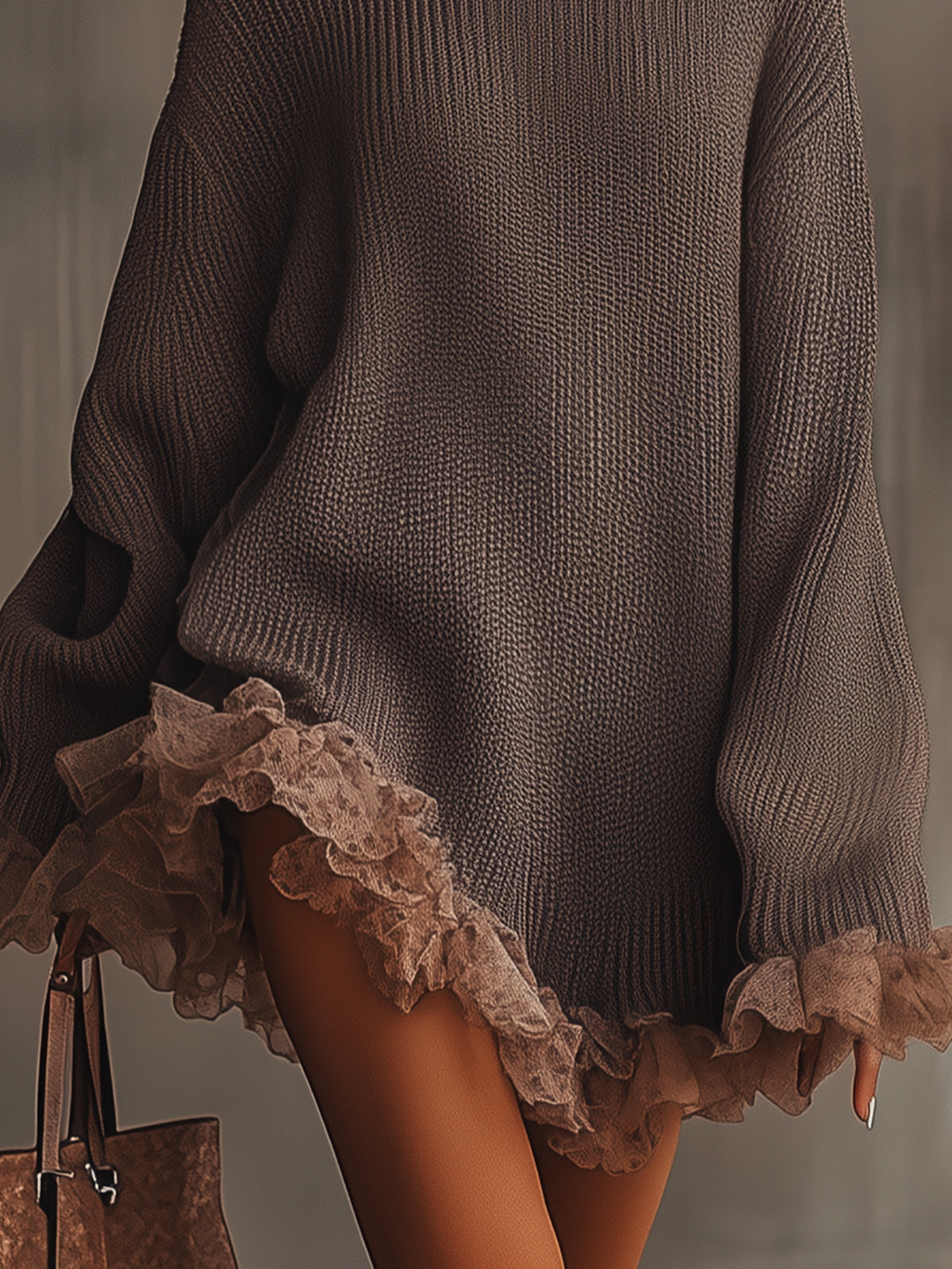 Nina | Ruffled Knit Dress
