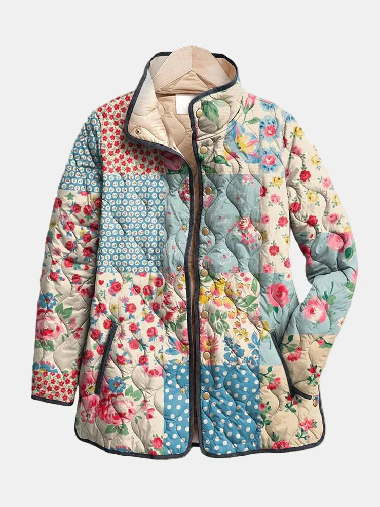 ZAREA | Charming Floral Quilted Jacket for Women