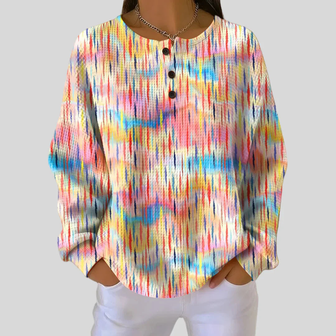 Sofia | Colorful Sweater with Raindrop Pattern