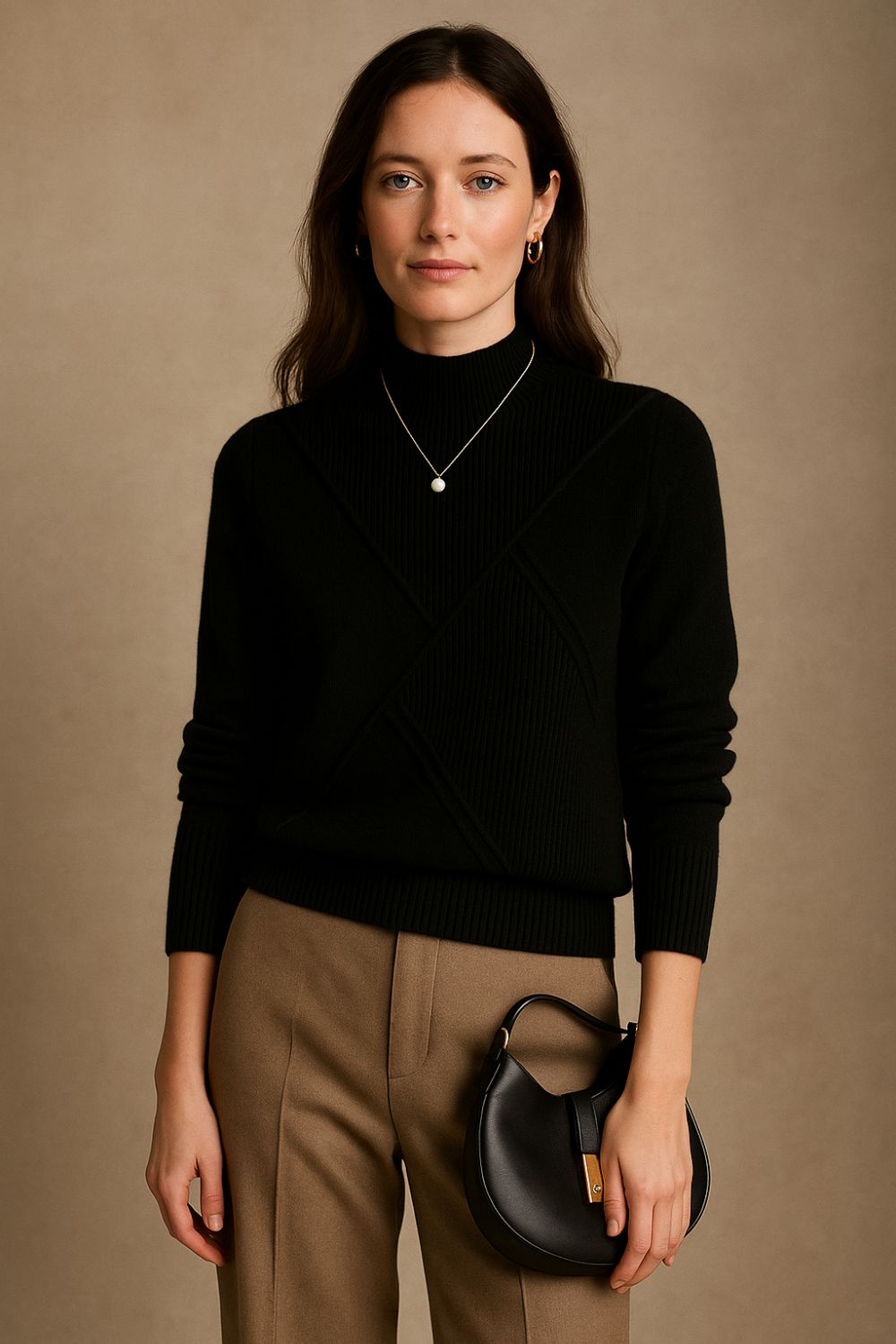 Elmore Vale - The Cashmere Ruby Weave Mock Neck