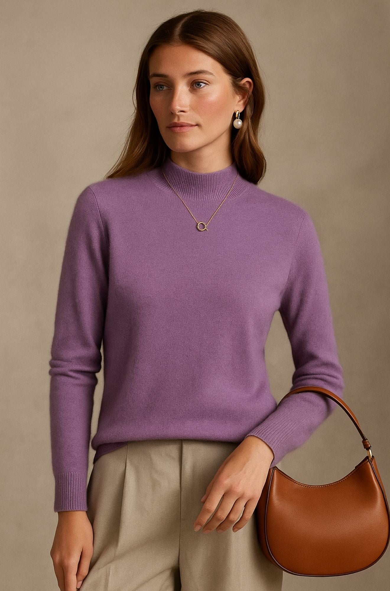 Esmere & Co - The Pure Cashmere Mist Mock Neck