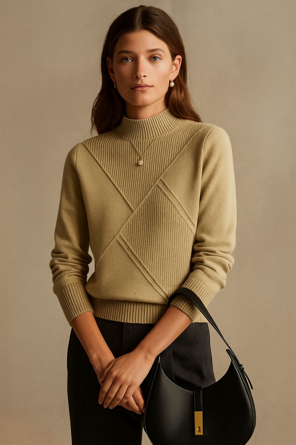 Elmore Vale - The Cashmere Ruby Weave Mock Neck