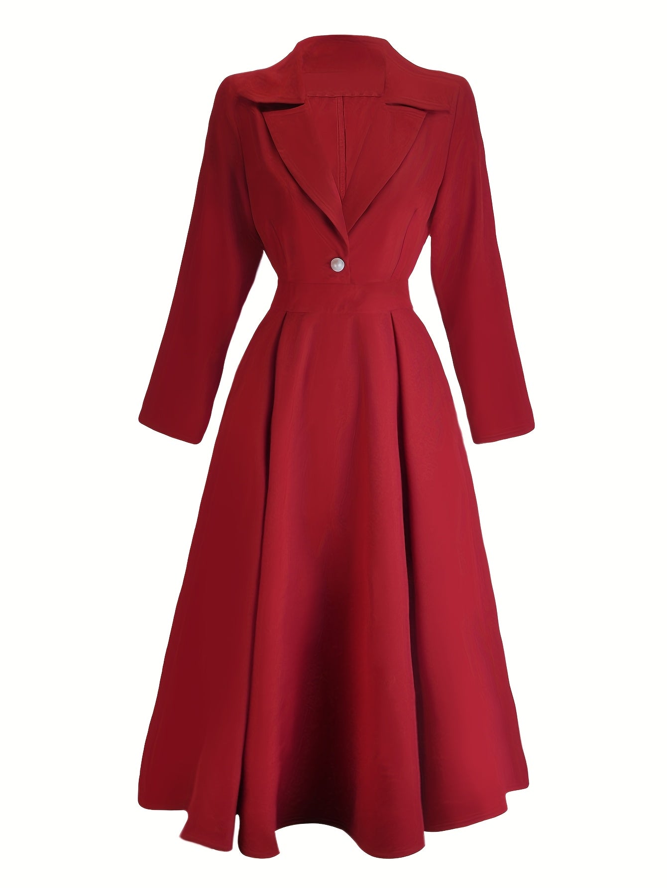 Rosalie Quinn | Buttoned Long-Sleeve Midi Dress