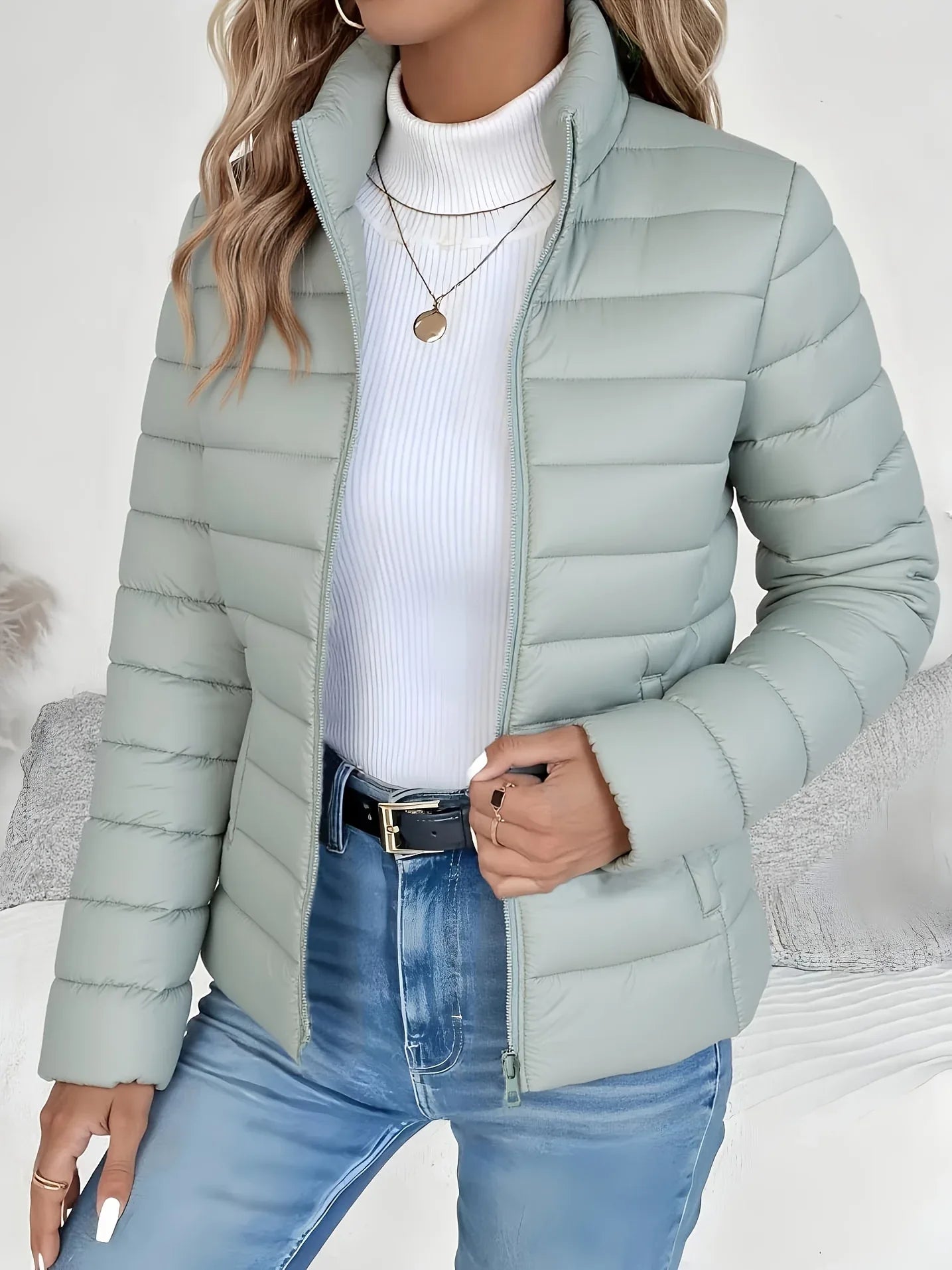 Nalia – Quilted High-Neck Jacket