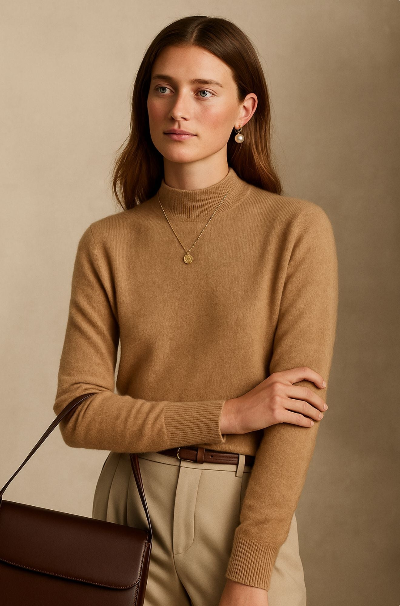 Esmere & Co - The Pure Cashmere Mist Mock Neck
