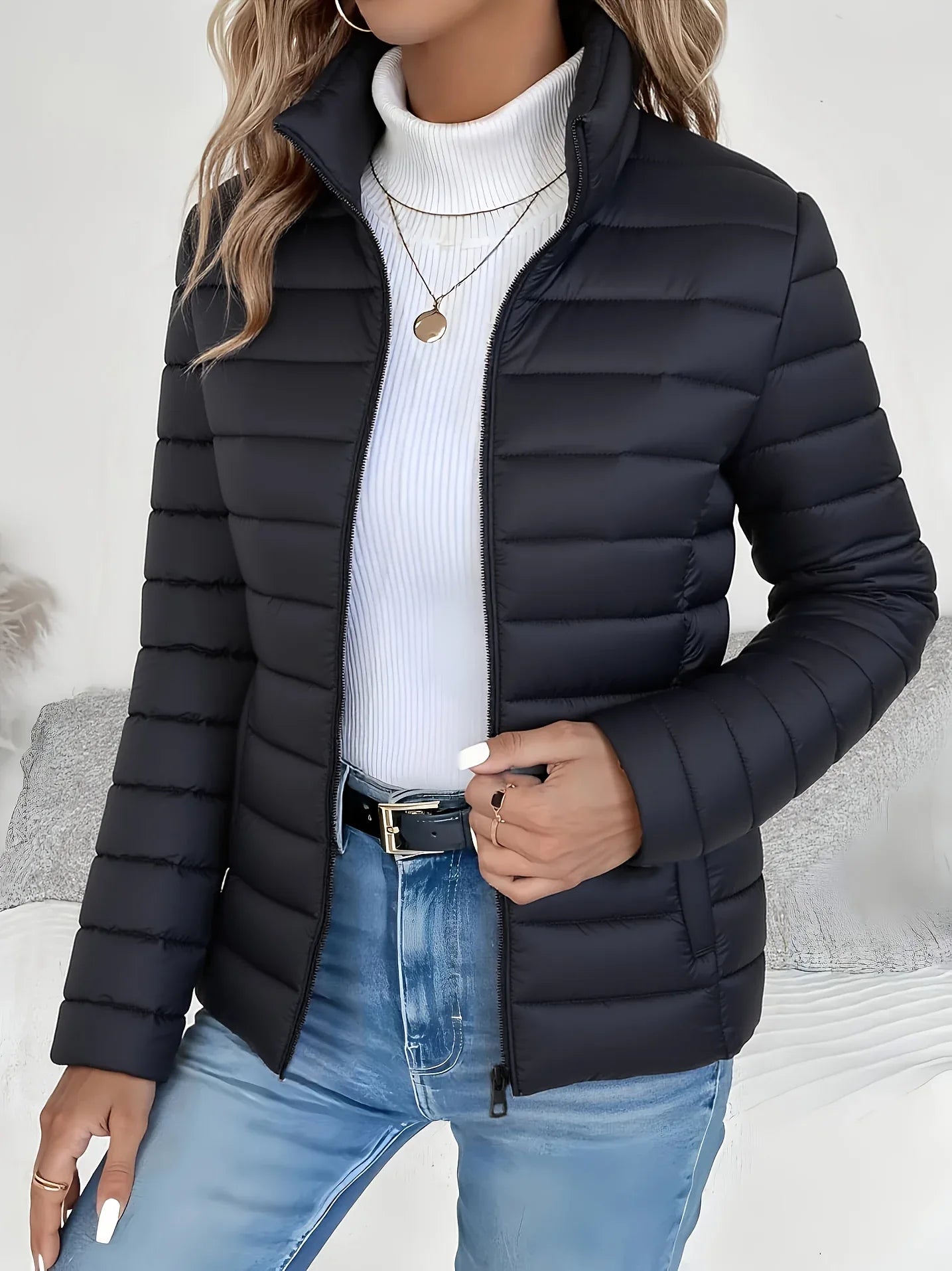 Nalia – Quilted High-Neck Jacket