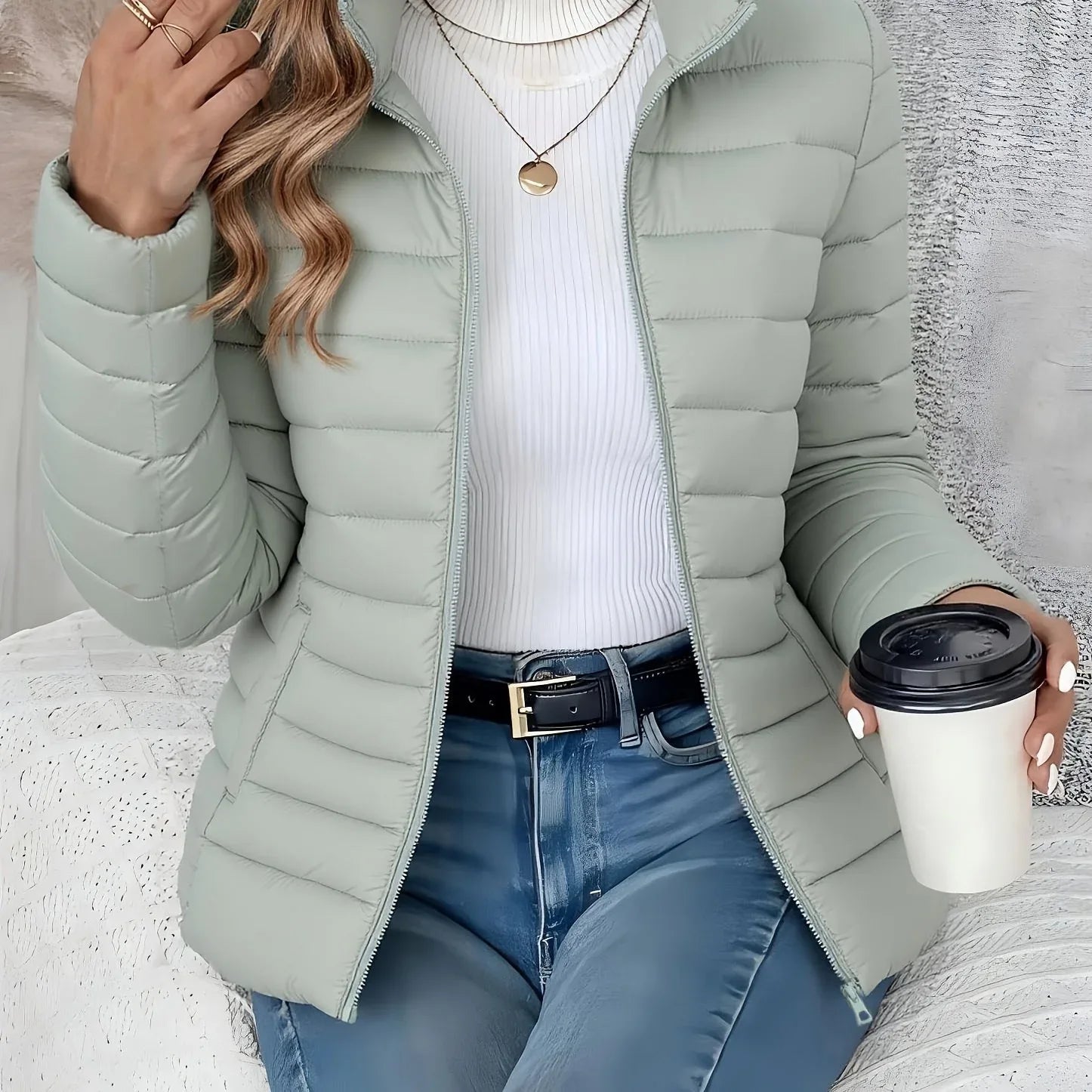 Nalia – Quilted High-Neck Jacket