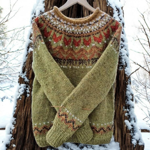 Liana™ | Classic Woven Pattern Sweater