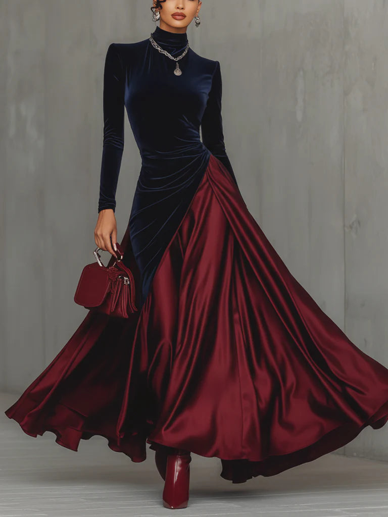 Clara | Velvet & Satin Gown