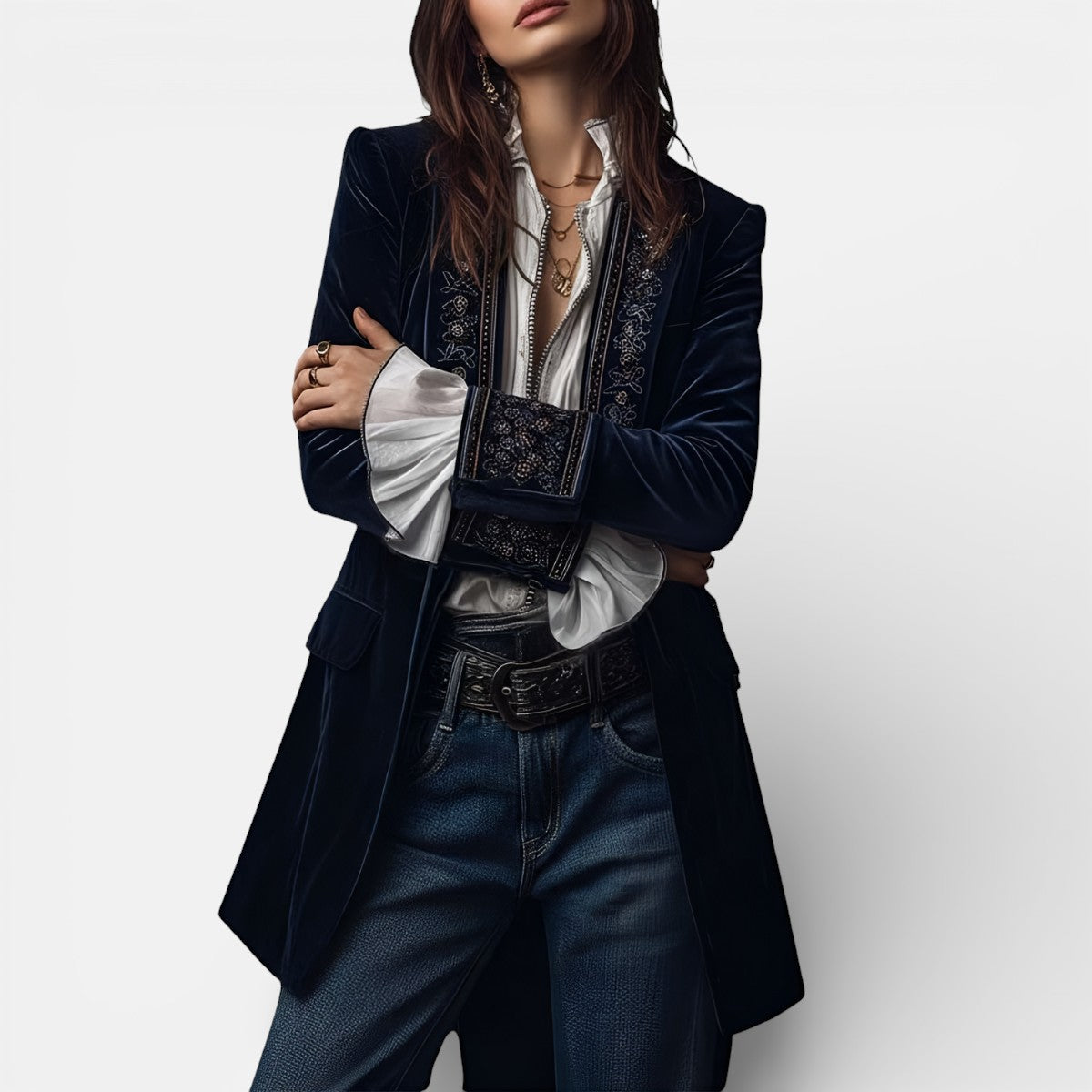Nuria™ | Elegant Velvet Jacket