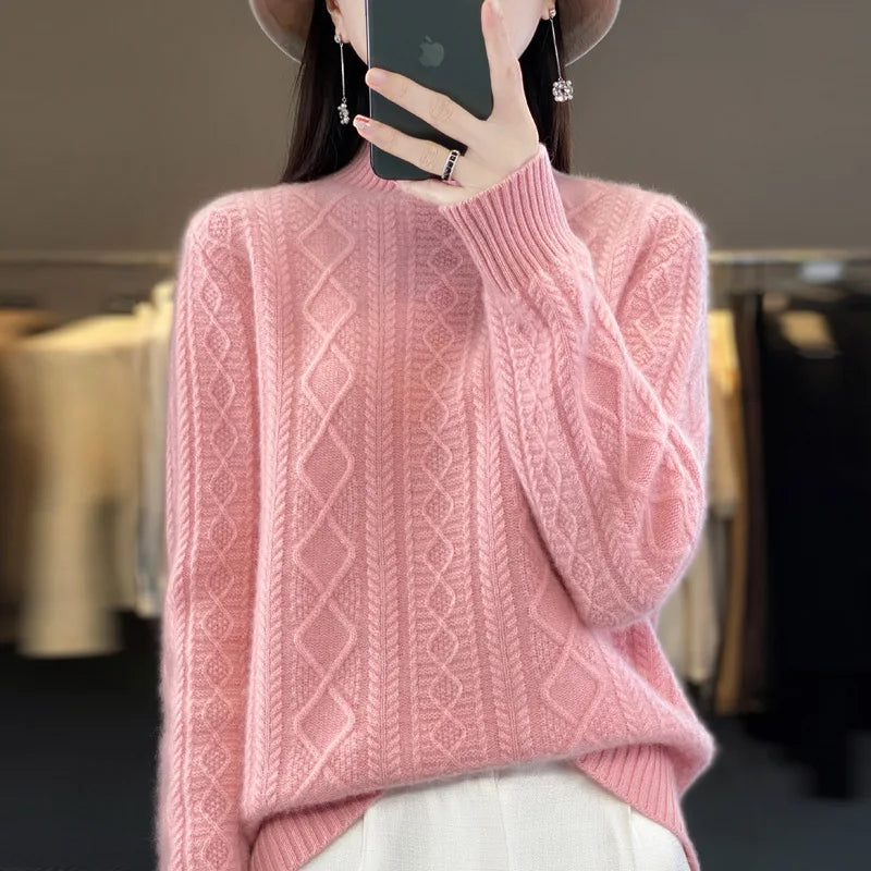 Clarisse London | Cashmere Patterned Knit Sweater
