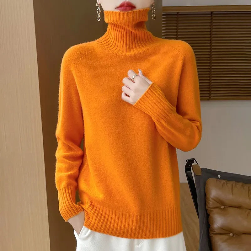Roselyn London | Cashmere Ribbed Turtleneck