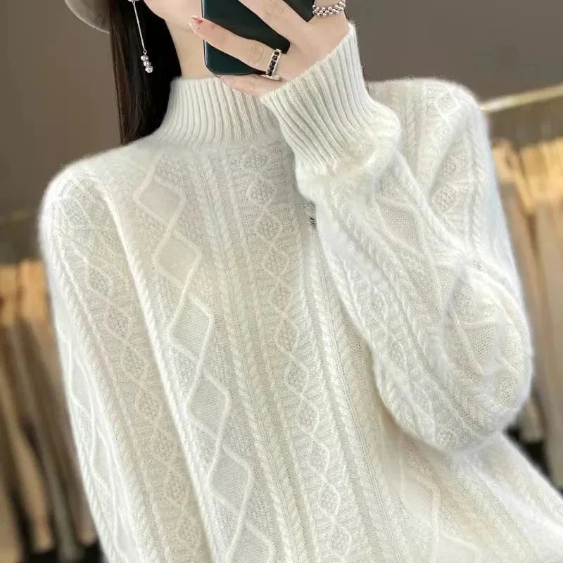 Clarisse London | Cashmere Patterned Knit Sweater