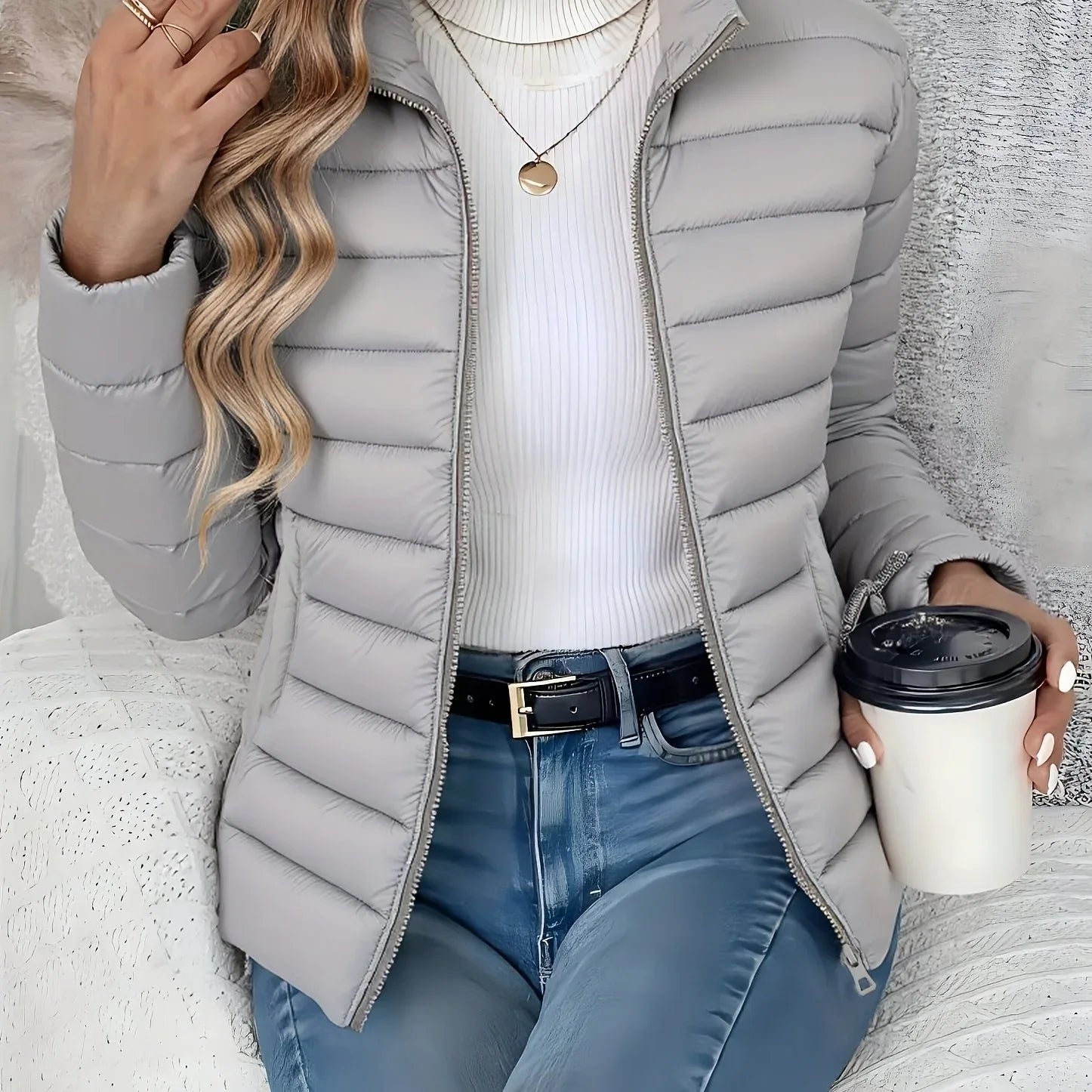 Nalia – Quilted High-Neck Jacket