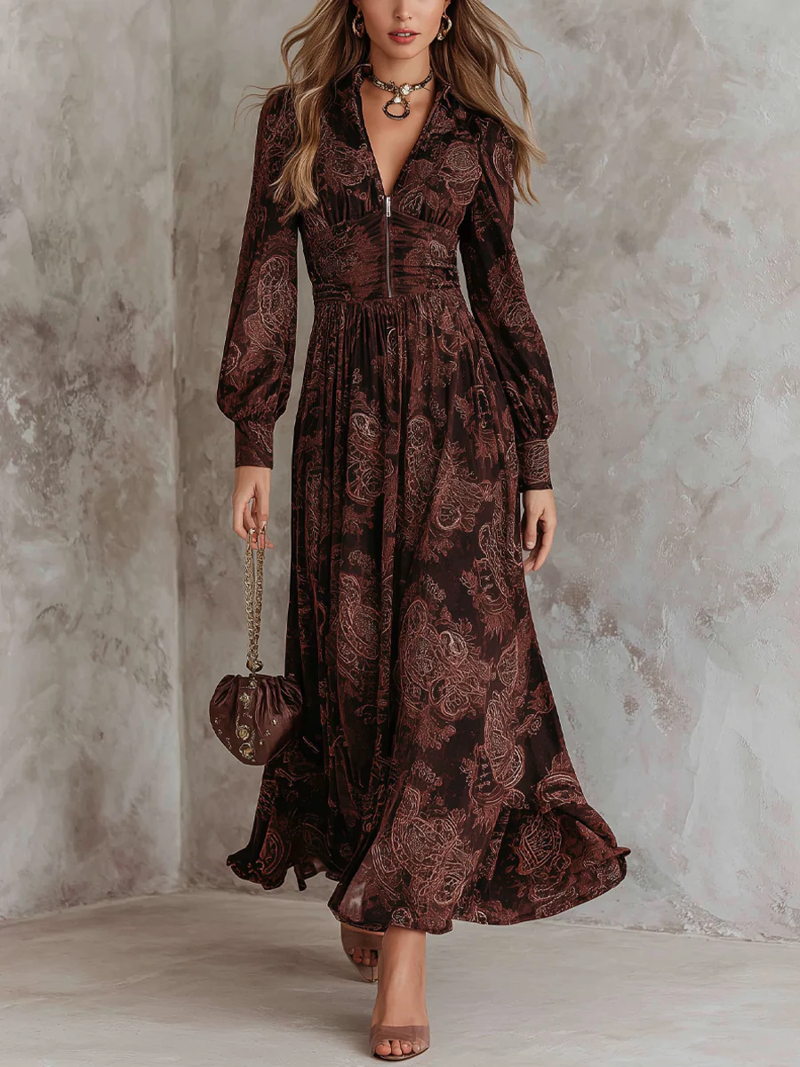 Minette |  Zip Waist Maxi Dress