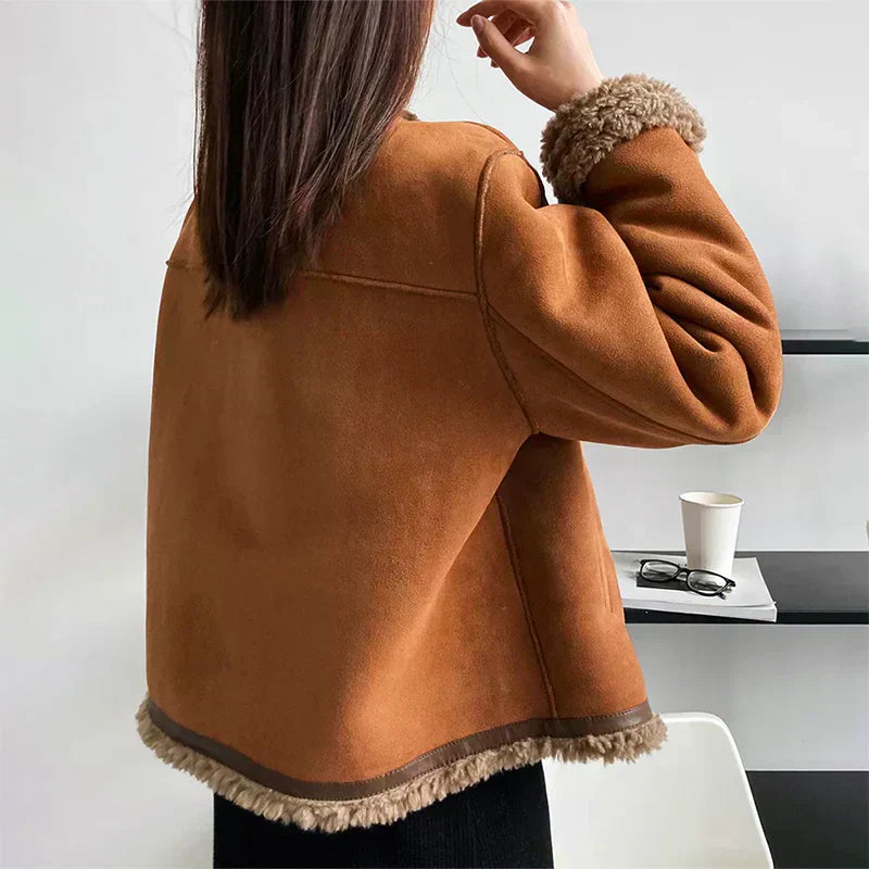Fenisse™ – Suede-Look Jacket with Soft Teddy Lining