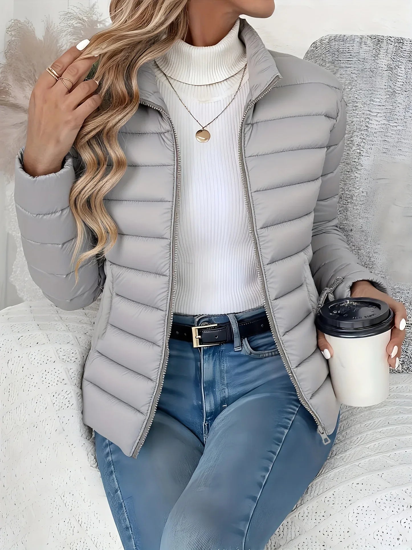 Nalia – Quilted High-Neck Jacket