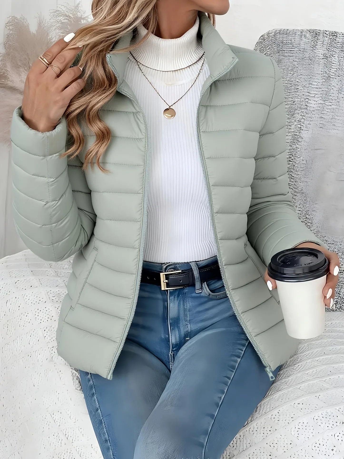 Nalia – Quilted High-Neck Jacket